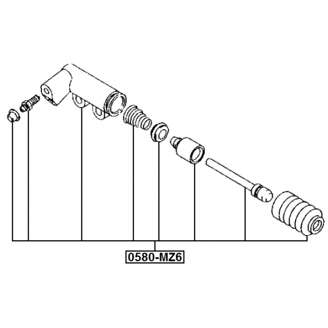 Clutch Slave Cylinder For Mazda 6 GH GG GY Petrol 2007-2013 Febest