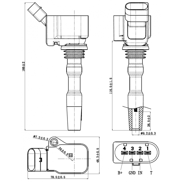 Ignition Coil Pack For Audi A1 A3 Q3 1.0 1.4 1.8 TFSI 25 30 45 04C905110E
