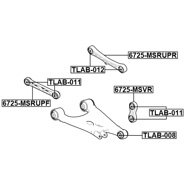 Tesla S 5YJS Fits Rear Left & Right Suspension Integral Arms Pair X2 Link Stabiliser