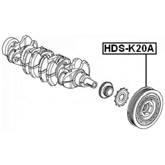 Crankshaft Pulley Belt Fits Honda Civic CR-V Stream Accord Mk7 FEBEST German