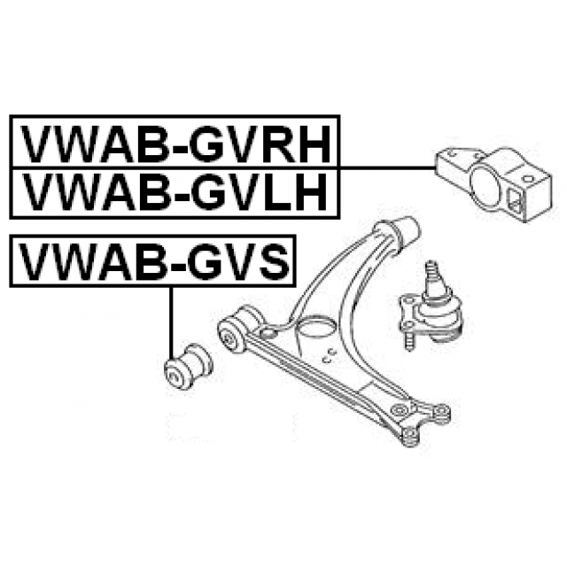 Front Left Right Suspension Control Arm Bushes For VW Golf MK5 6 Touran A3