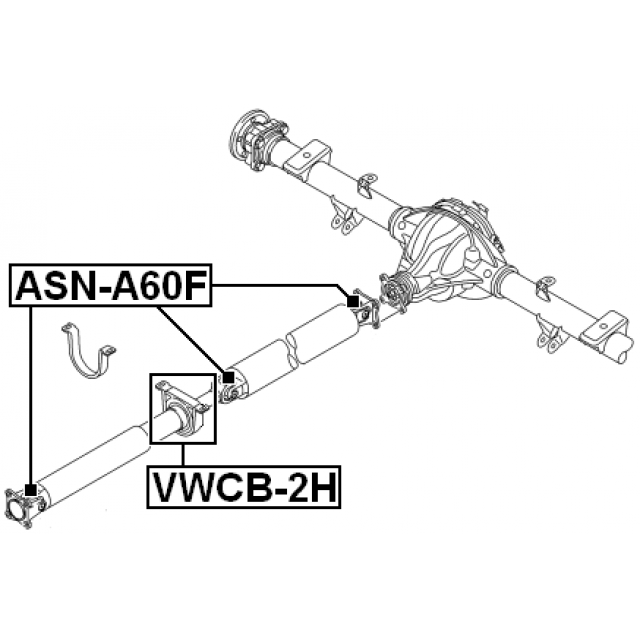 VW AMAROK 2010-> Centre Propshaft Bearing FEBEST German Quality