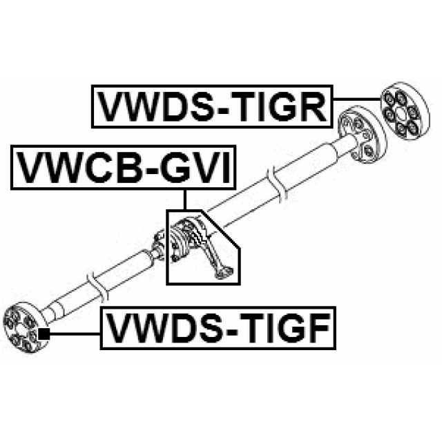 VW Golf R A3 S3 Skoda Yeti Seat Centre Propshaft Bearing FEBEST German Quality