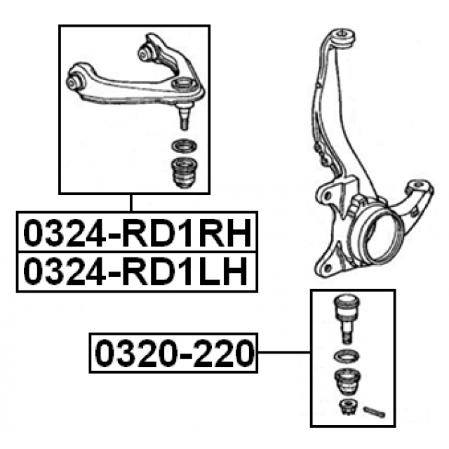 Front Left Upper Control Arm Fits Honda CRV 1995-2006 2.0 2.4