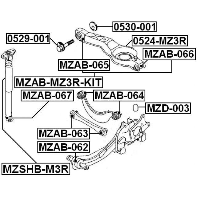 Rear Spring Pan Control Arms Fits Ford Focus C-MAX Mazda 3 C30 S40 X2 Pair