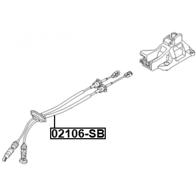 Gear Change Selector Cables For Kia Rio 2011-> Hyundai Accent FEBEST