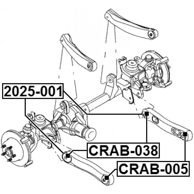 X2 Rear Trailing Control Arms Fits JEEP Cherokee 01-08 LH RH Pair