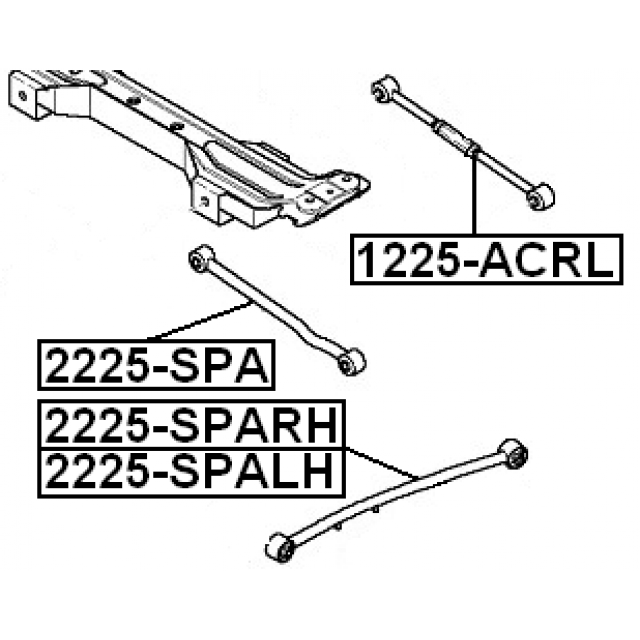 Rear Left LH Suspension Trailing Control Arm Fits Kia Carens Cerato 2000-09