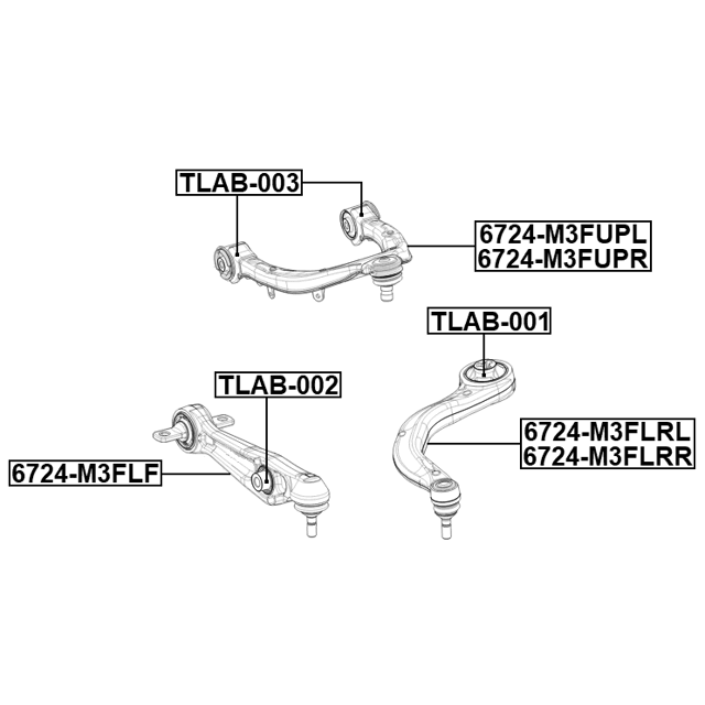 Tesla 3 Y Fits Front Upper Left & Right Suspension Control Arm Pair X2