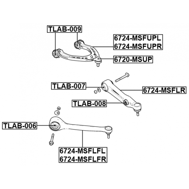 Front Lower Left & Right Suspension Control Track Arms Pair X2 Fits Tesla X S 13-