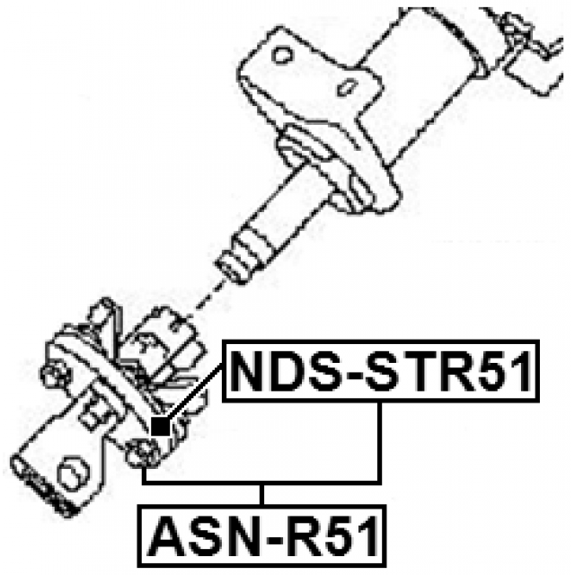 Steering Column Shaft Joint For Nissan NP300 Navara Pathfinder Febest