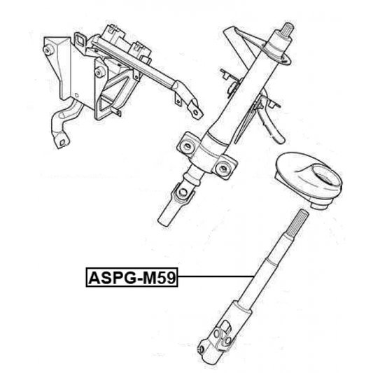 Steering Column Joint UJ Joint For Citroen Berlingo B9 Peugeot Partner 1 2