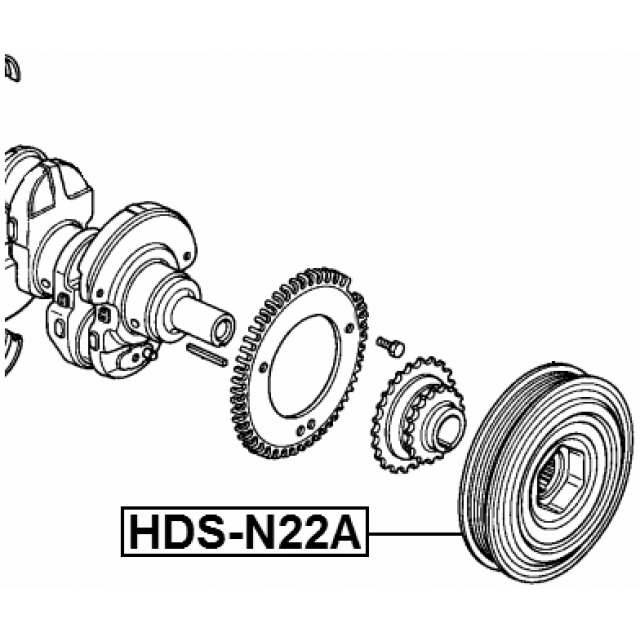 Honda CRV 2.2 CTDI Crankshaft Pulley Damper FEBEST German Quality