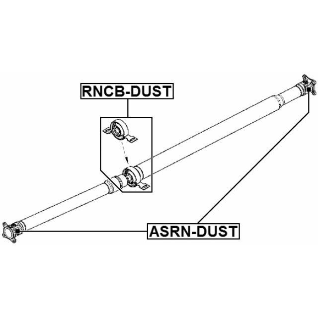 Dacia Duster Renault Centre Propshaft Support Bearing Mount FEBEST German Quality