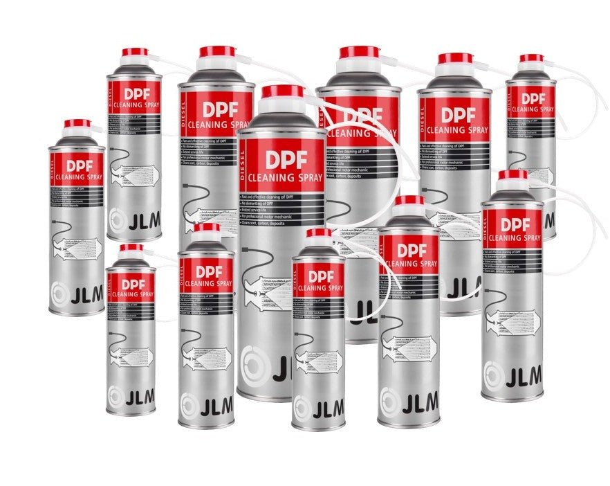 JLM Diesel Exhaust Filter DPF Spray Cleaner Solution X12 Box 400ml Cans