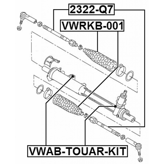 Steering Rack Mount Bush Kit For VW Touareg 7L 7P Amarok Audi Q7