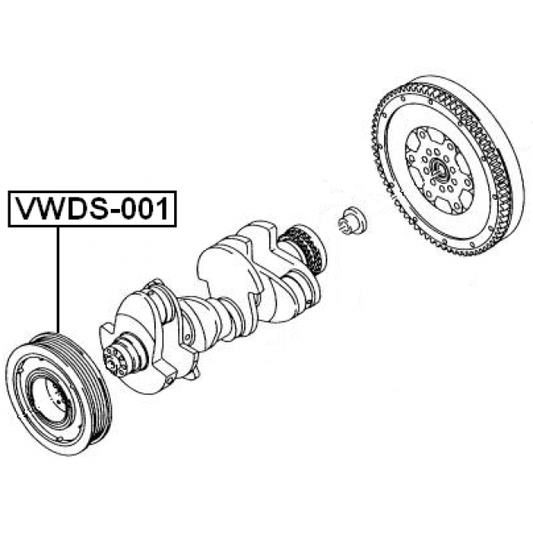 Audi Q5 Q7 A6 A7 TOUAREG TDI Crankshaft Pulley Damper FEBEST German Quality