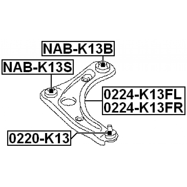 Front Lower Arm Ball Joint Fits Nissan Note Micra K13 2010->