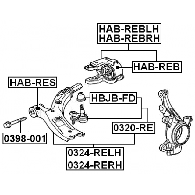 Front Lower Ball Joint Fits Honda CR-V MK3 HR-V Honda Civic LH/RH