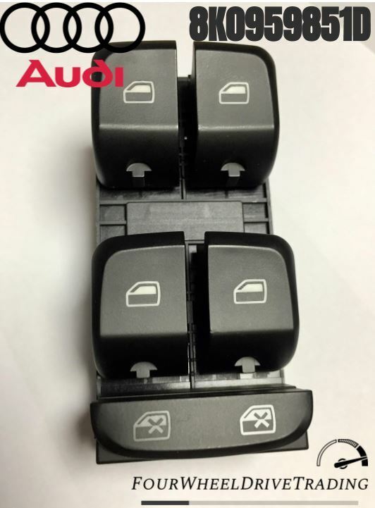 Drivers electric window control switch for Audi A4 B8 A5 Q5 S4 S5 8K0959851D