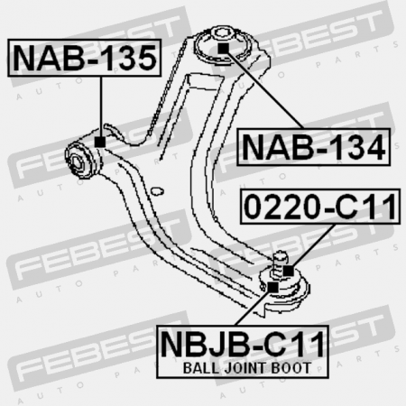 Lower Front Arm Ball Joint Fits Nissan Juke F15 NV200 Almera Pulsar Clio 3