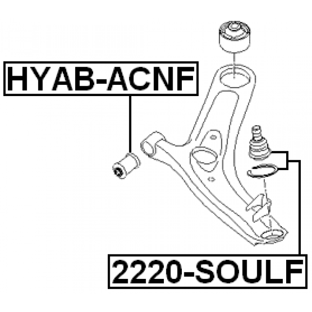 Ball Joint Fits Kia Picanto Rio 2004-22 Front Lower Arm LH/RH Febest